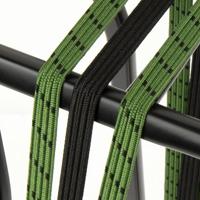 Qibbel Widek triobinder eye met haak 3x12mm zwart/olijfgroen - thumbnail