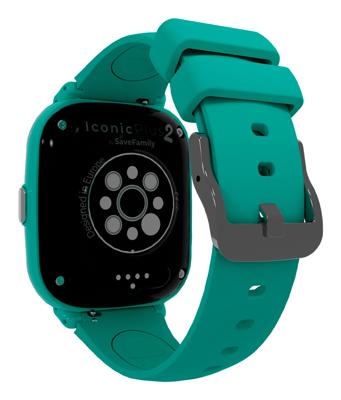 SaveFamily ICONIC PLUS 2 .connected horloge met GPS voor kinderen, WhatsApp, Spotify, AI, videogesprekken, muziek, Bluetooth, App Store, SOS, chatten, beveiligde zone (stijl Mint, Iconic plus 2)