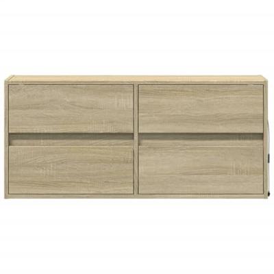 Tv-wandmeubel met LED-verlichting 100x31x45 cm sonoma eiken