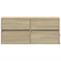 Tv-wandmeubel met LED-verlichting 100x31x45 cm sonoma eiken - thumbnail