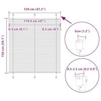 Pliss rolgordijn 120x150cm stofbreedte 119,4cm polyester crme - thumbnail