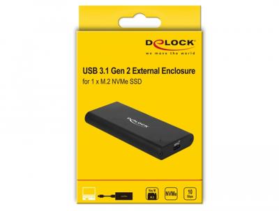 Delock 42614 Externe behuizing voor M.2 PCIe NVMe SSD USB-C, M.2 M.2 PCIe NVMe 2260, 2280, 2242 42614 Delock 42614 Externe behuizing voor M.2 PCIe NVMe SSD USB-C, M.2 M.2 PCIe NVMe 2260, 2280, 2242 42614