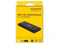 Delock 42614 Externe behuizing voor M.2 PCIe NVMe SSD USB-C, M.2 M.2 PCIe NVMe 2260, 2280, 2242 42614 - thumbnail