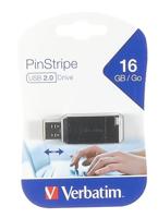Verbatim Pin Stripe USB-stick 16 GB Zwart 49063 USB-A 2.0 - thumbnail