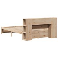 Bed met boekenkast zonder matras massief grenenhout 140x200 cm - thumbnail