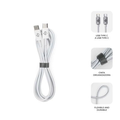 SUBBLIM USB-C naar USB-C Plus-kabel, 100 W, 1 m, snel opladen, PD 3.0, wit