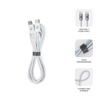 SUBBLIM USB-C naar USB-C Plus-kabel, 100 W, 1 m, snel opladen, PD 3.0, wit - thumbnail