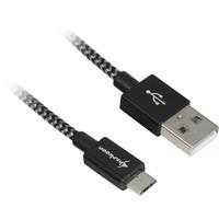 Sharkoon usb 2.0 kabel, usb-a > micro-usb b (zwart/grijs, 2 meter) - thumbnail