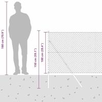 VidaXL Afrasteringspaal groen 10 x 1 m (40 x 40 mm gaas) staal en pvc - thumbnail