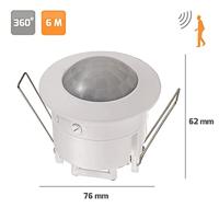 Bewegingsdetector EDM 03223 Inbedbaar 250 V 360º - thumbnail