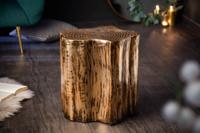 Extravagante bijzettafel ORGANIC ORIENT 45cm goudkleurig metalen boomstamontwerp - 40898 - thumbnail