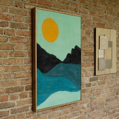 Dutchbone Wanddecoratie 'Gandhi' Vilt, 100 x 70cm