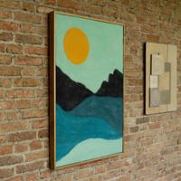 Dutchbone Wanddecoratie 'Gandhi' Vilt, 100 x 70cm - thumbnail