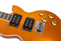 Flight Rock Series Centurion Tenor Vintage Gold solid body elektrische ukelele met gigbag - thumbnail