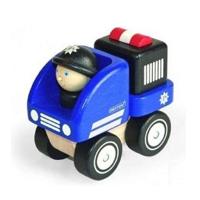 Pintoy p10507 houten mini politieauto - thumbnail