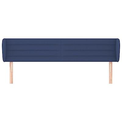 Hoofdbord met randen 163x23x78/88 cm stof blauw