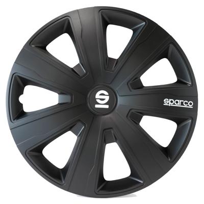 4-Delige Sparco Wieldoppenset Palermo 16-inch zwart SP1681BK
