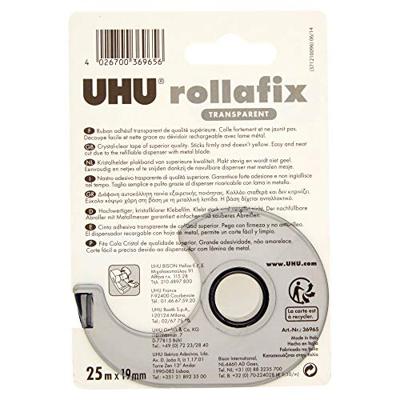 UHU rollafix 36965 Plakband Transparant (l x b) 25 m x 19 mm 1 stuk(s)