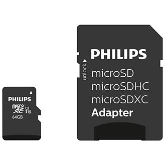 Geheugenkaart Philips micro SDXC Class 10 UHS-I U1 64GB