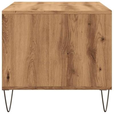 Salontafel 90x49x45 cm bewerkt hout artisanaal eikenkleurig