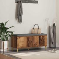 Halbank met kussen met opslag Oudhout 60 x 38 x 46 cm - thumbnail