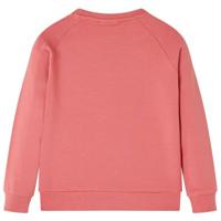 Kindertrui met giraf van pailletten 104 oudroze - thumbnail