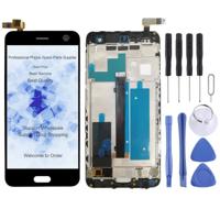 LCD-scherm en digitizer volledige montage met frame voor ZTE Blade V8 BV0800 (zwart) - thumbnail