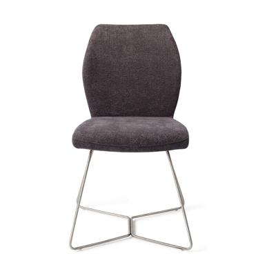 Jesper Home Eetkamerstoel 'Ikata' Beehive Steel, kleur Almost Black