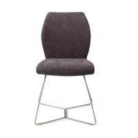 Jesper Home Eetkamerstoel 'Ikata' Beehive Steel, kleur Almost Black - thumbnail