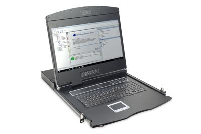 Digitus DS-72211-4GE KVM-console 8 poorten CAT 5 (RJ45) 1366 x 768 Pixel