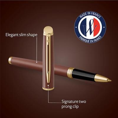Waterman Hémisphère Metalic roller, fijn, koperrood GT, giftbox