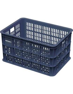 Basil fietskrat kunststof voor 50 liter donkerblauw