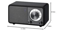 Sangean WR-7 Genuine Mini Radio VHF (FM) Bluetooth Oplaadbaar Zwart - thumbnail