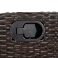 9-delige Tuinset met kussens poly rattan bruin - thumbnail