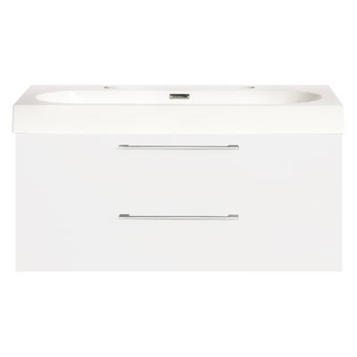 Badkamermeubelset Differnz Somero Met Keramiek Wastafel 100 cm Hoogglans Wit