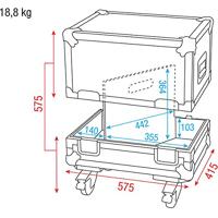 DAP ACA-M10 Flightase voor 2x M10 monitor - thumbnail