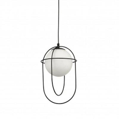 Searchlight Design hanglampAxis zwart met wit - 9131BK