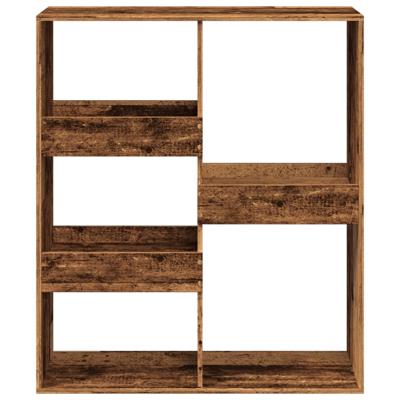 Boekenkast 100x33x135 cm bewerkt hout oud houtkleurig