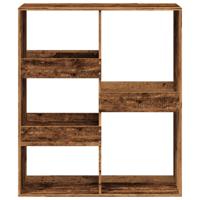 Boekenkast 100x33x135 cm bewerkt hout oud houtkleurig - thumbnail