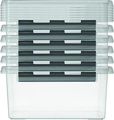 Sunware Q-line box 12 liter transp/metaal