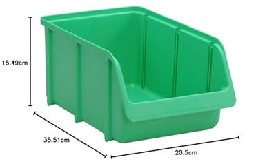 Hünersdorff 674400 Zichtbak Geschikt voor levensmiddelen (l x b x h) 332 x 207 x 155 mm Groen 1 stuk(s)