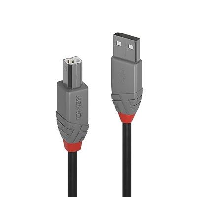 LINDY USB-kabel USB 2.0 USB-A stekker, USB-B stekker 3.00 m Zwart 36674