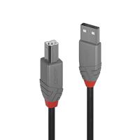 LINDY USB-kabel USB 2.0 USB-A stekker, USB-B stekker 2.00 m Zwart 36673 - thumbnail