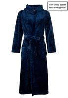Blauwe fleece badjas met capuchon-xl/xxl - thumbnail