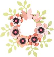 Creatieve set bloemenkrans voor 3 kronen FOLIA beige - thumbnail