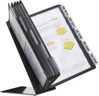 Durable bureaustandaard Vario met 10 tassen, ft A4, zwart - thumbnail