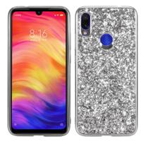 Glitter poeder schokbestendig TPU Case voor Xiaomi Redmi Note 7 (zilver) - thumbnail