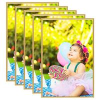 VidaXL Fotolijsten 5 st voor wand of tafel 59,4x84 cm mdf goudkleurig - thumbnail