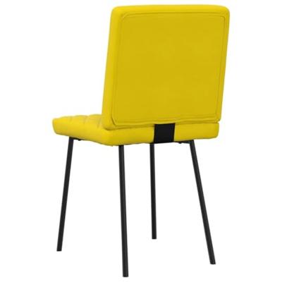 Eetkamerstoelen 2 st fluweel geel Eetkamerstoelen 2 st fluweel geel
