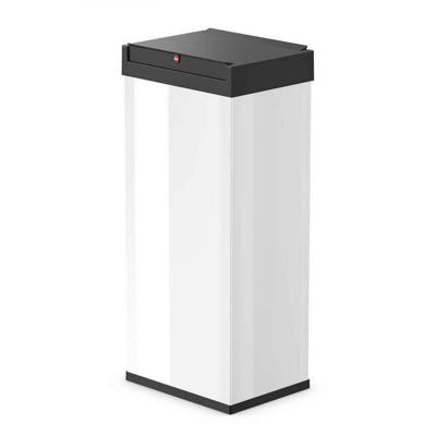 Hailo Bix-Box Swing XL 8602310 Afvalbak 52 l Plaatstaal (l x b x h) 340 x 339 x 763 mm Wit, Zwart Met zelfsluitende zwenkdeksel 1 stuk(s)